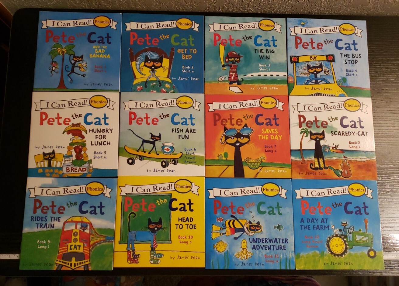 New! My First I Can Read: Phonics~Pete the Cat 12 Pc. Pocket Book set soft cover