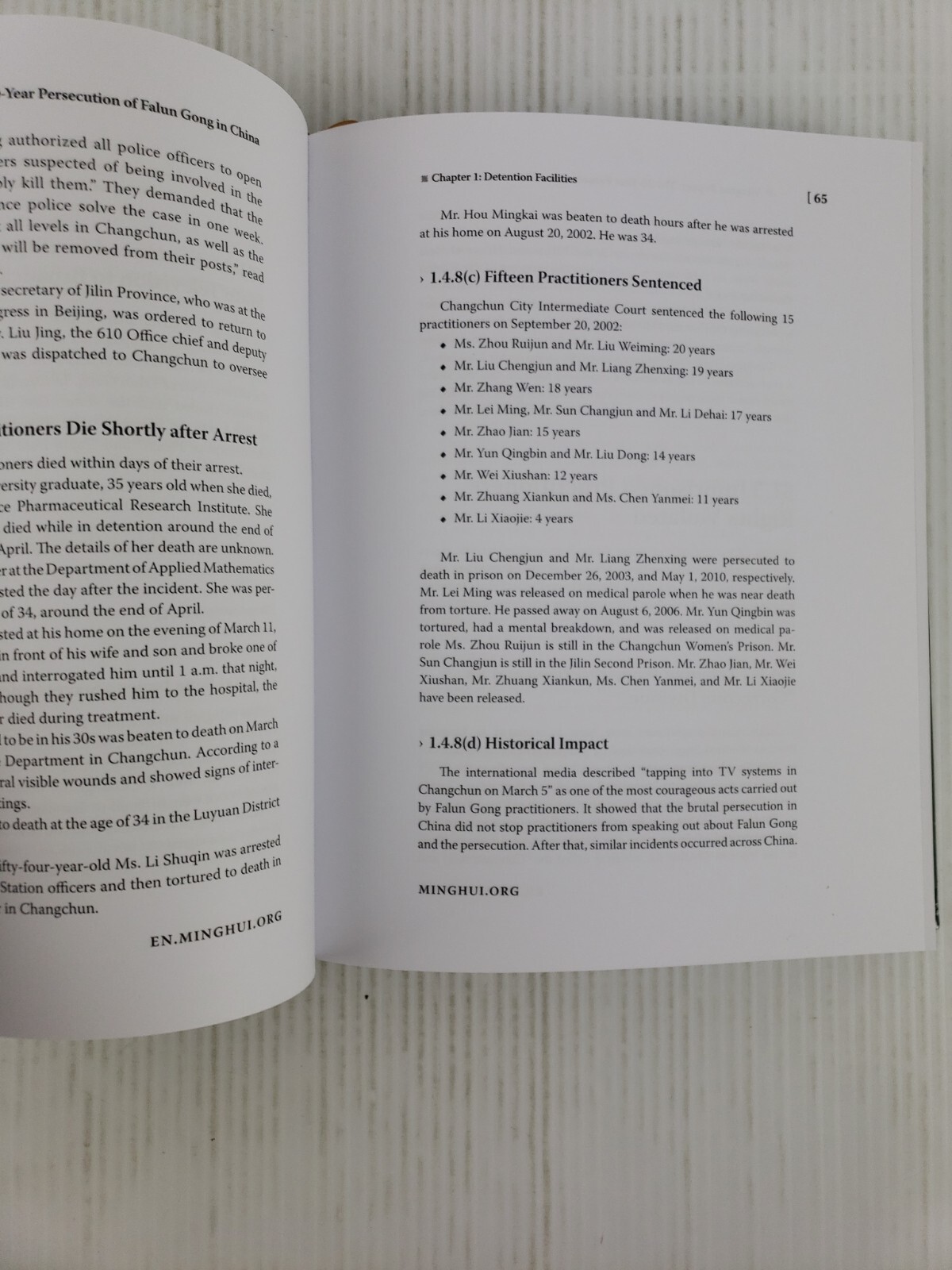 Minghui Report: the 20-Year Persecution of Falun Gong in China by The Minghui…