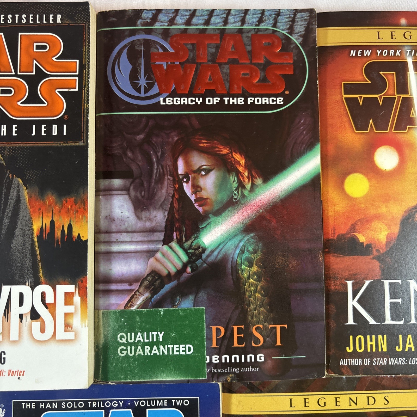 Star Wars Misc PB Book Lot Set Of 7 – Kenobi Darth Bane Force Unleashed etc..