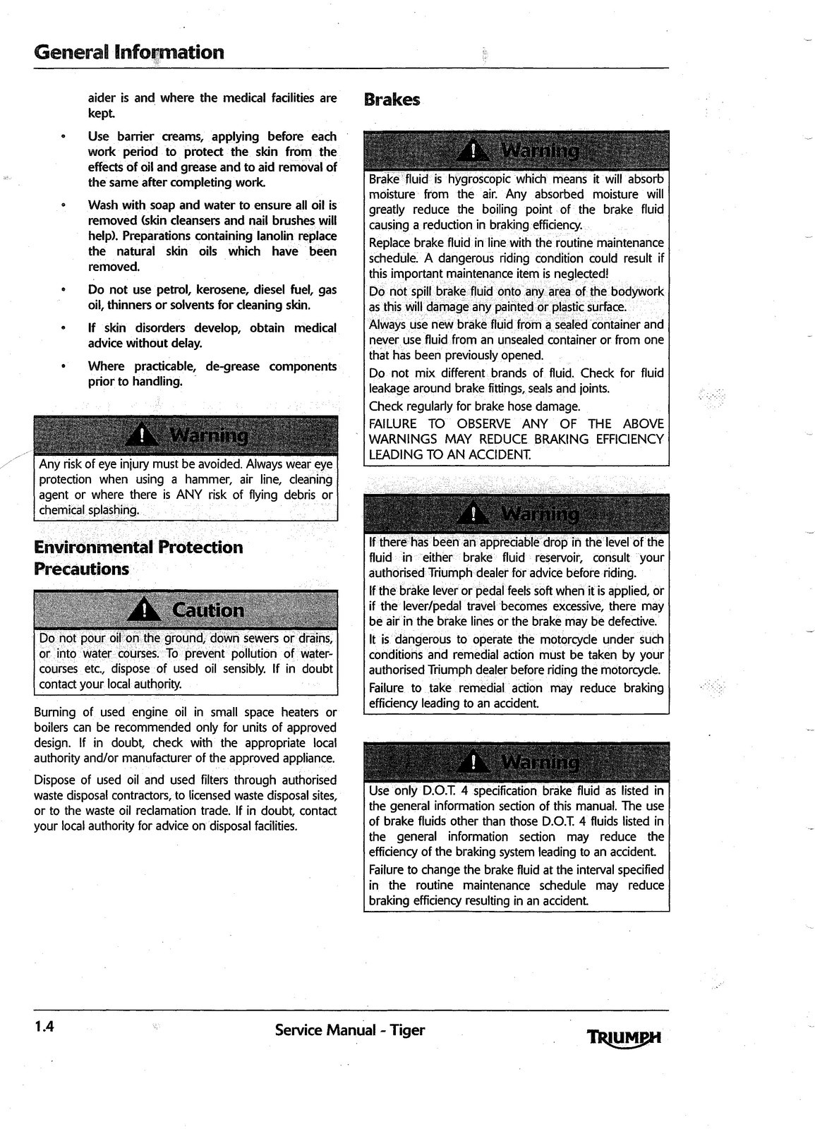 TRIUMPH Tiger 1050 Workshop Manual 2006, DOUBLE BINDING – PROTECTIVE COVERS