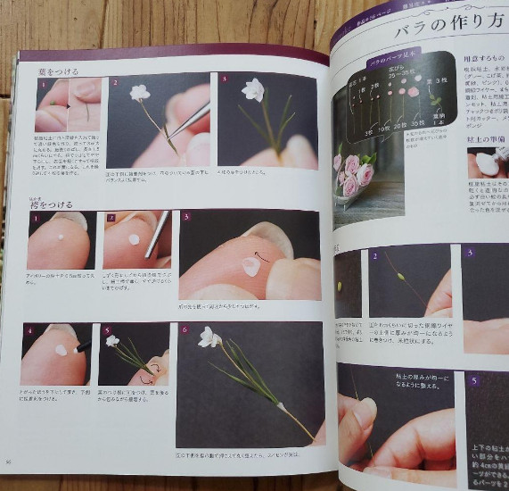 Miniature Flower Lesson miniature artist Yukari Miyazaki – Japanese Craft Book