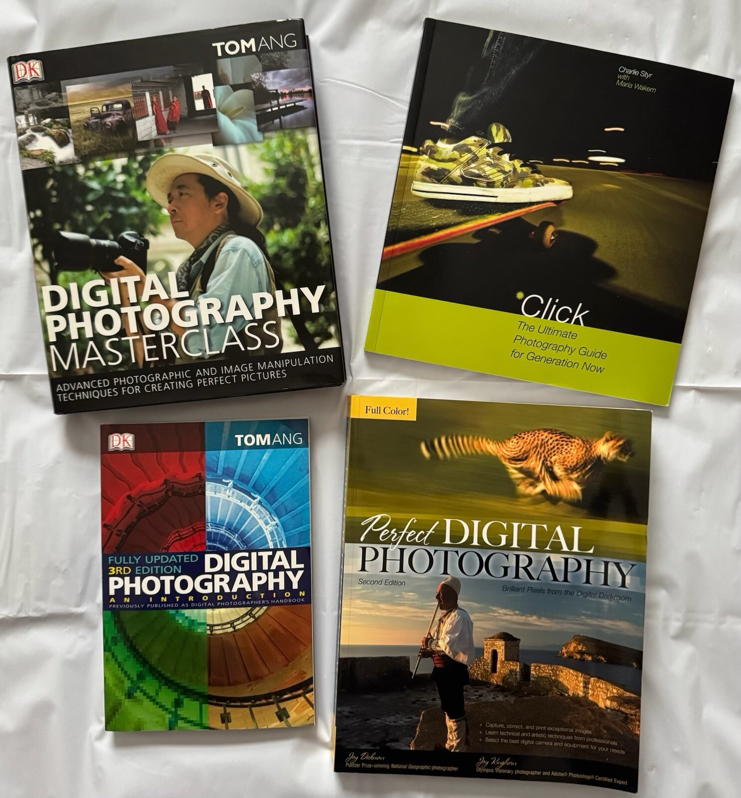 Lot Of 4 Digital Photography Books, Various Authors: Tom Ang Master Class