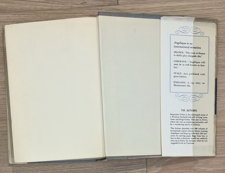 Angelique By Sergeanne Colon Vintage French Romance Novel 1958