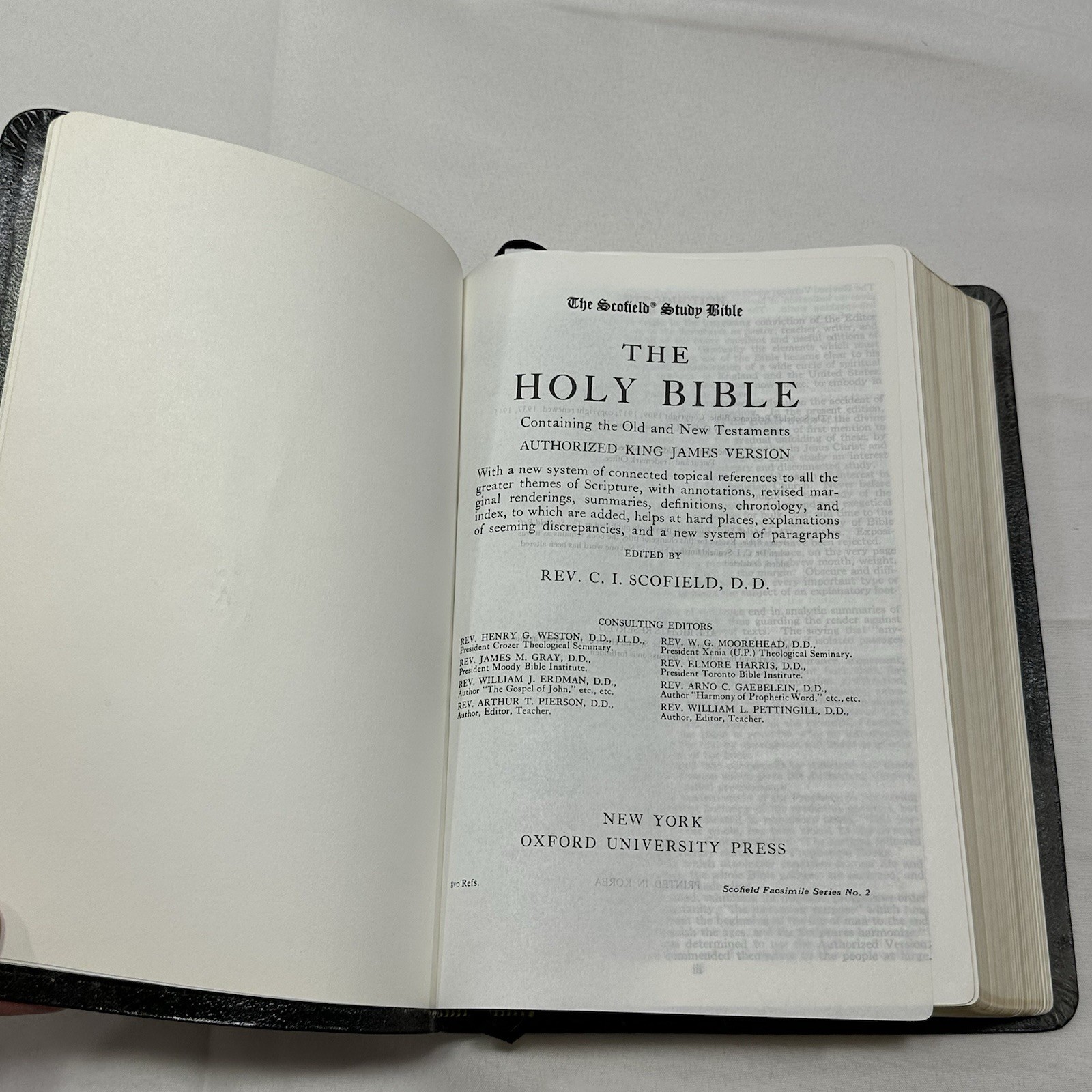 Scofield Holy Bible Red Letter Concordance Study System KJV Oxford 291RL Black
