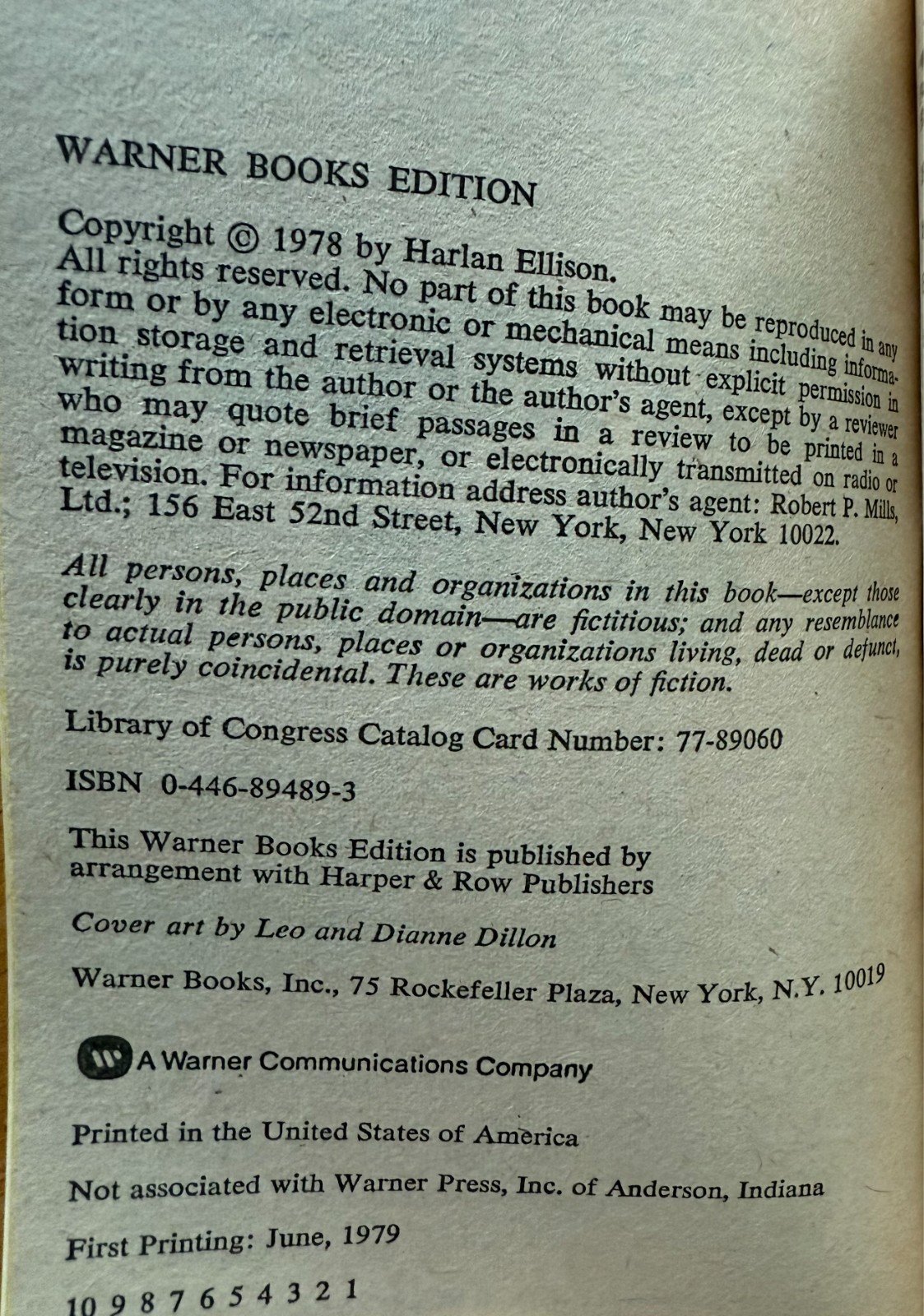 STRANGE WINE by Harlan Ellison – 1979 Warner