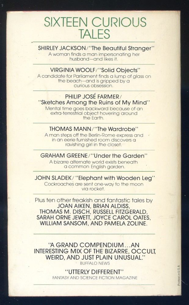 Strangeness Edited by Thomas M. Disch-Avon Paperback-1978-Philip Jose Farmer