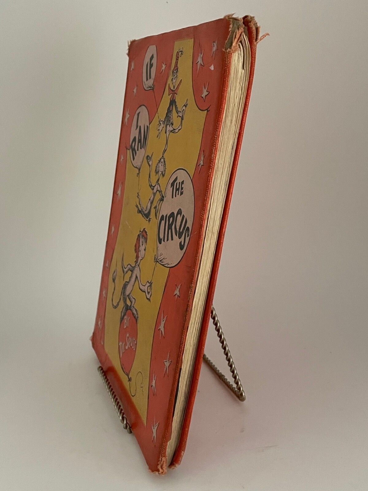 If I Ran The Circus Dr. Suess 1956 1st Ed. Ex Library Book Orange Cover Vtg RARE