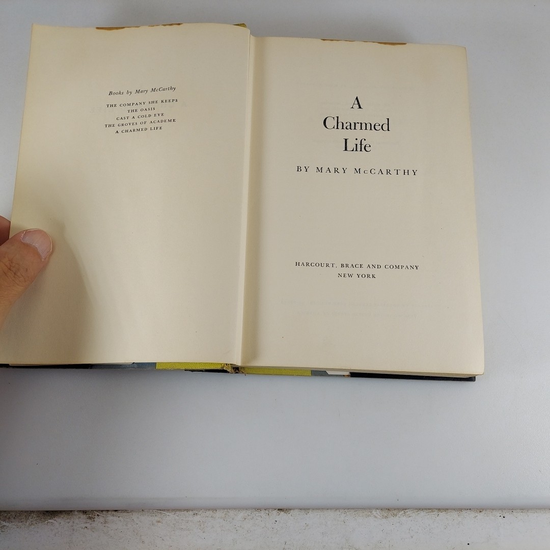 Mary McCarthy A Charmed Life 1955 Harcourt, Brace And Company 1st Edition HCDJ