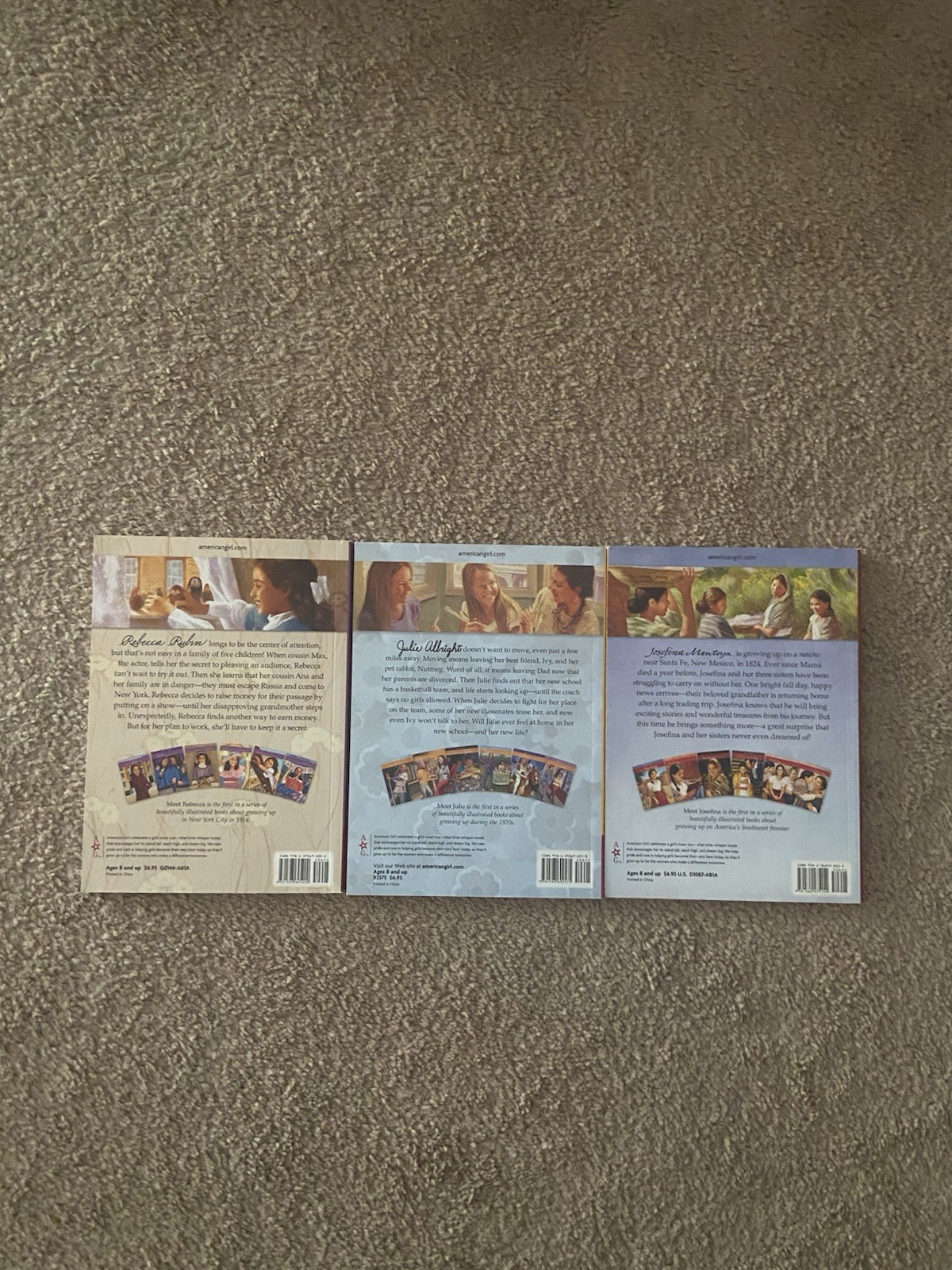 Lot Of Six Various American Girl Books