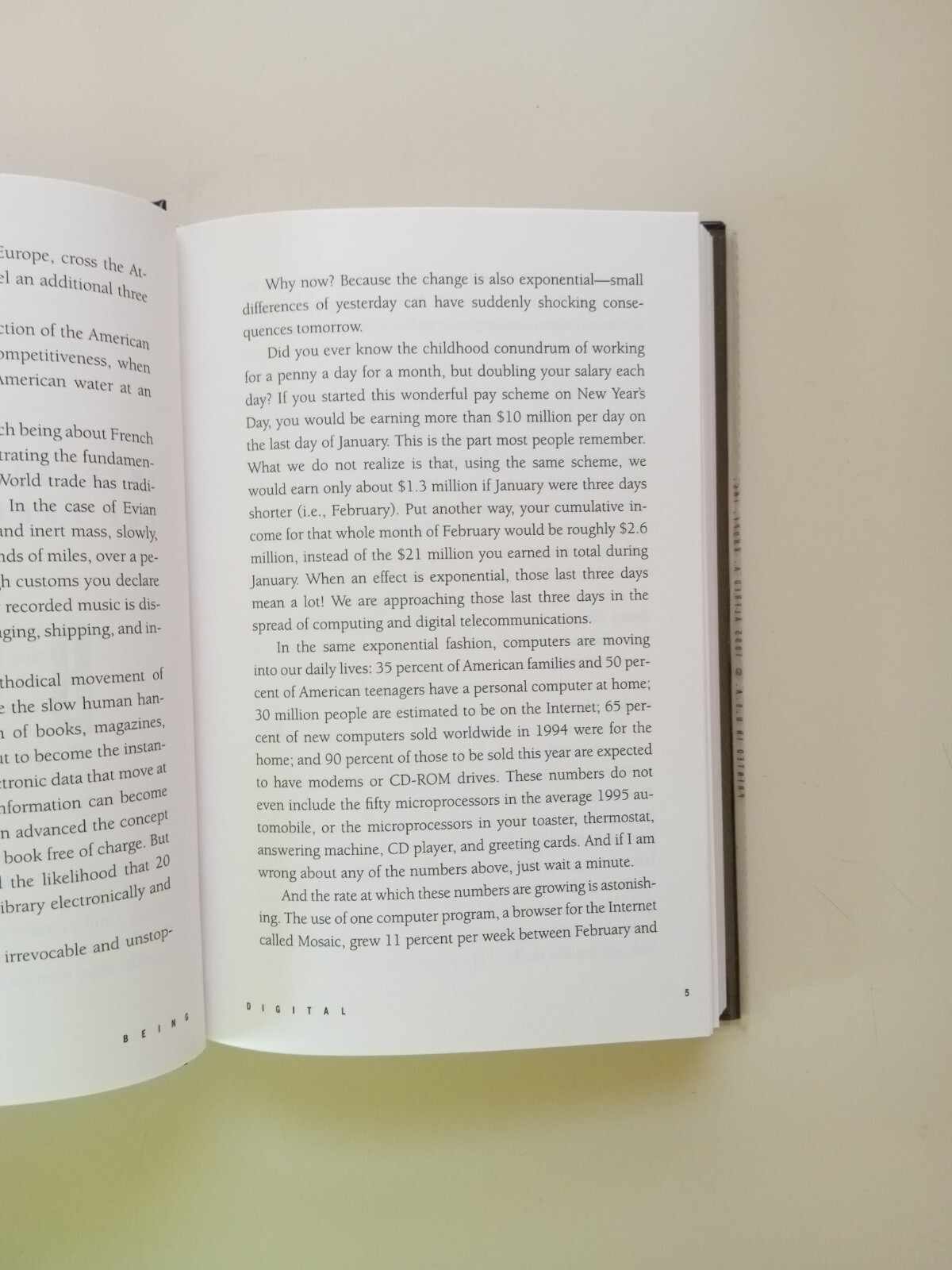 Being Digital by Nicholas Negroponte (1995, Hardcover)