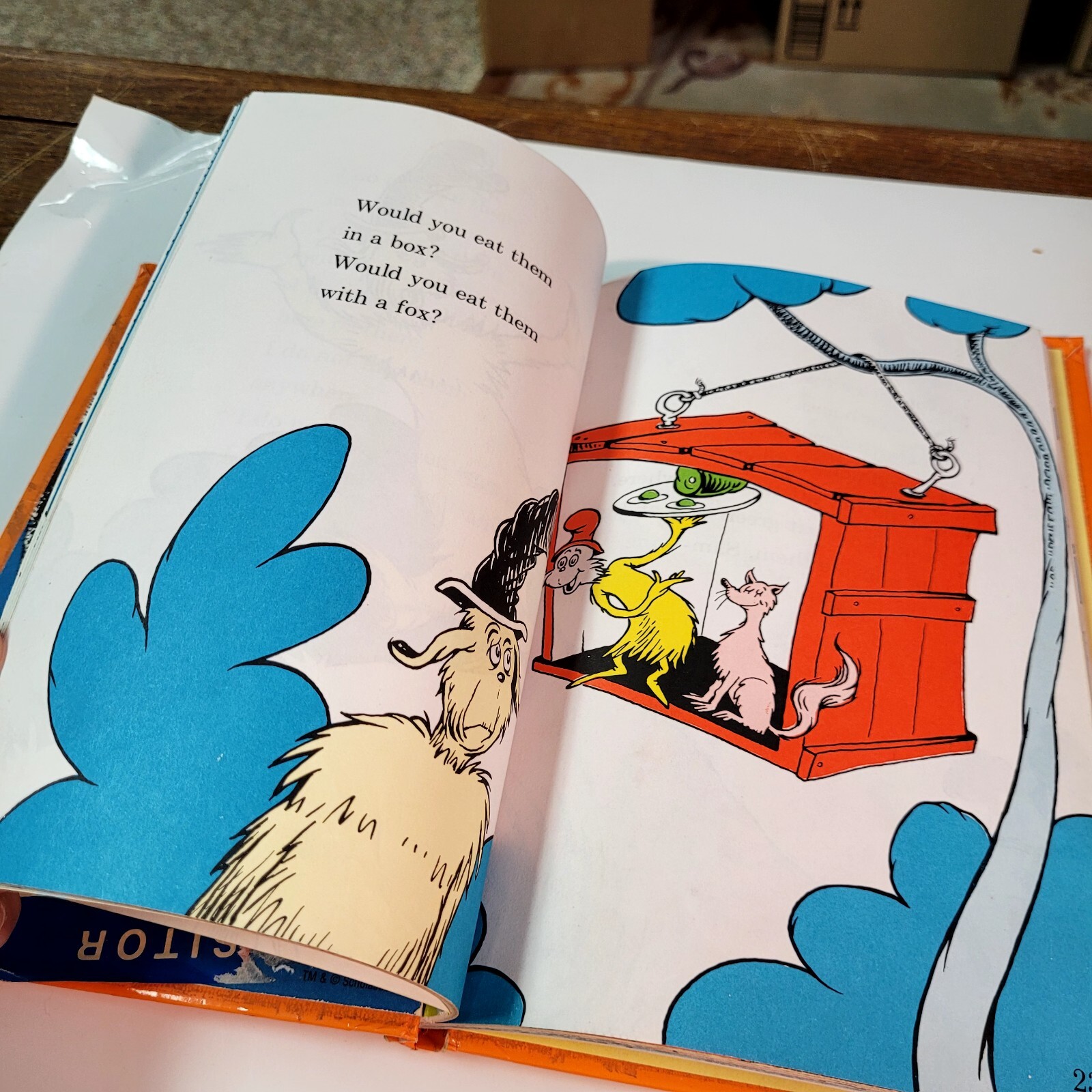 Green Eggs And Ham Book Dr. Seuss Crafter 62 Pages hard cover front pages gone