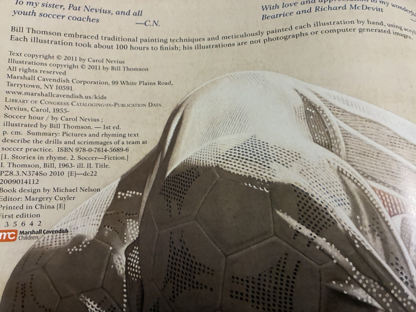 Soccer Hour by Carol Nevius 2011 1st Ed.