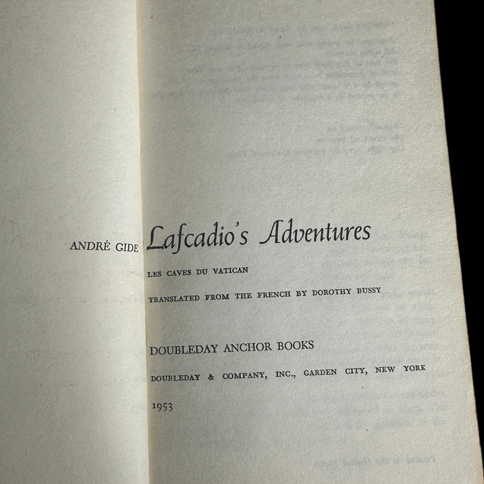 Lafcadio’s Adventures by Andre Gide 1950s Rare French Literature Vtg Paperback