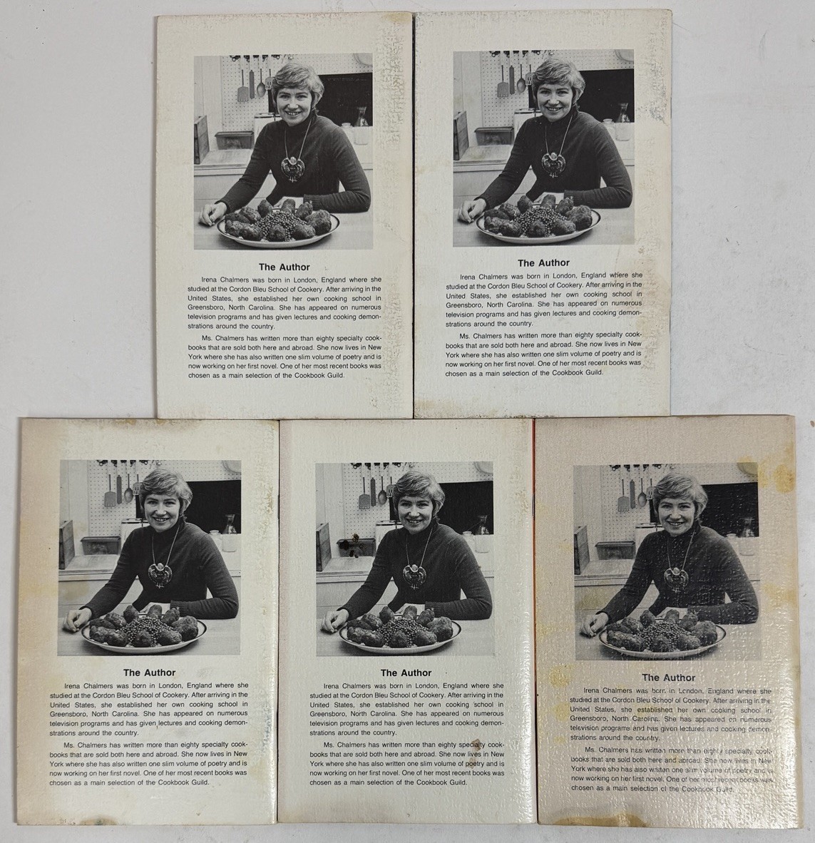 Vintage Irena Chalmers Cookery Paperback Book Lot of 5 Retro Cooking