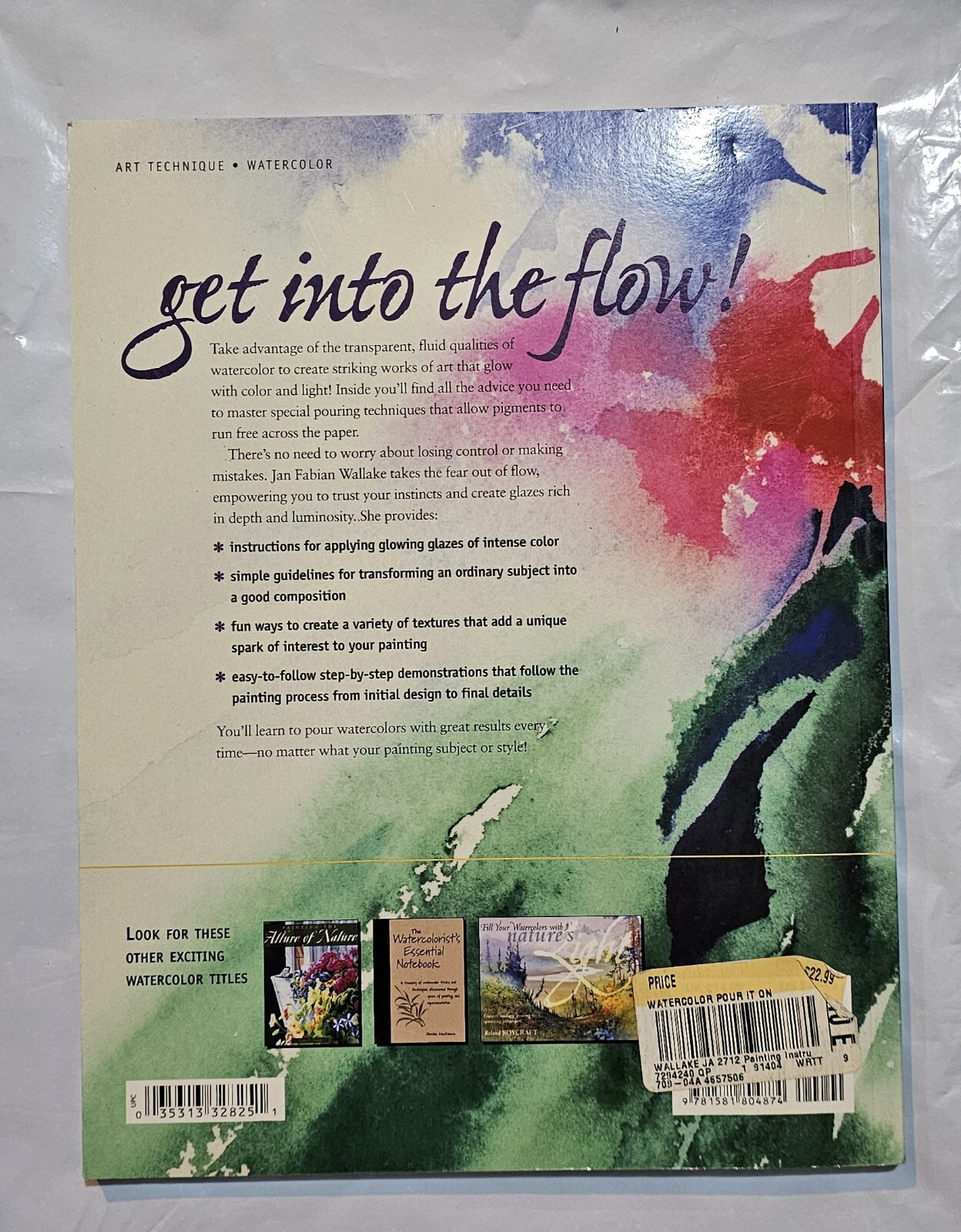 Watercolor Soft Cover Book 8.5×11″ Art Technique Pour It On 127 Pages