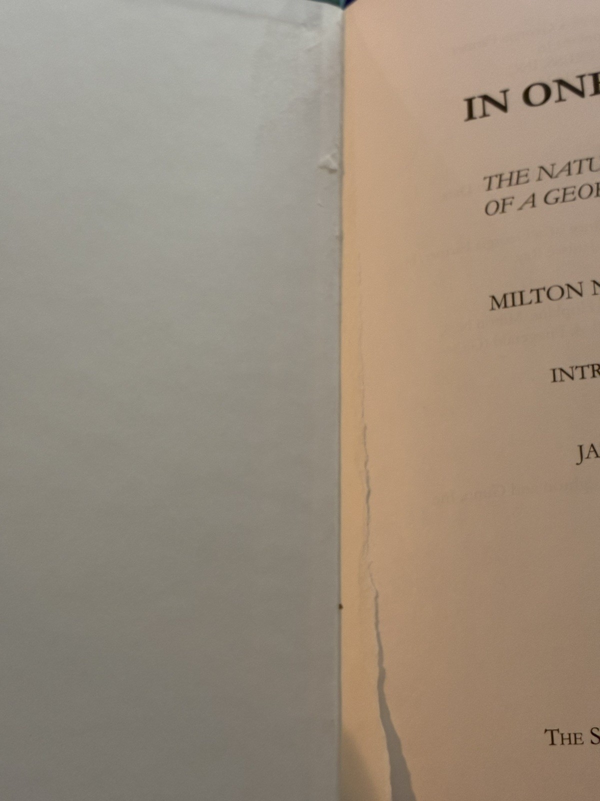 In One Place:The Natural History of a Georgia Farmer by Milton Hopkins Jr signed