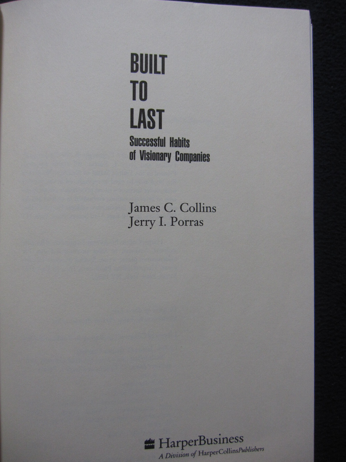 Jim Collins Built to Last and Good to Great [Hardcover] Includes Shipping