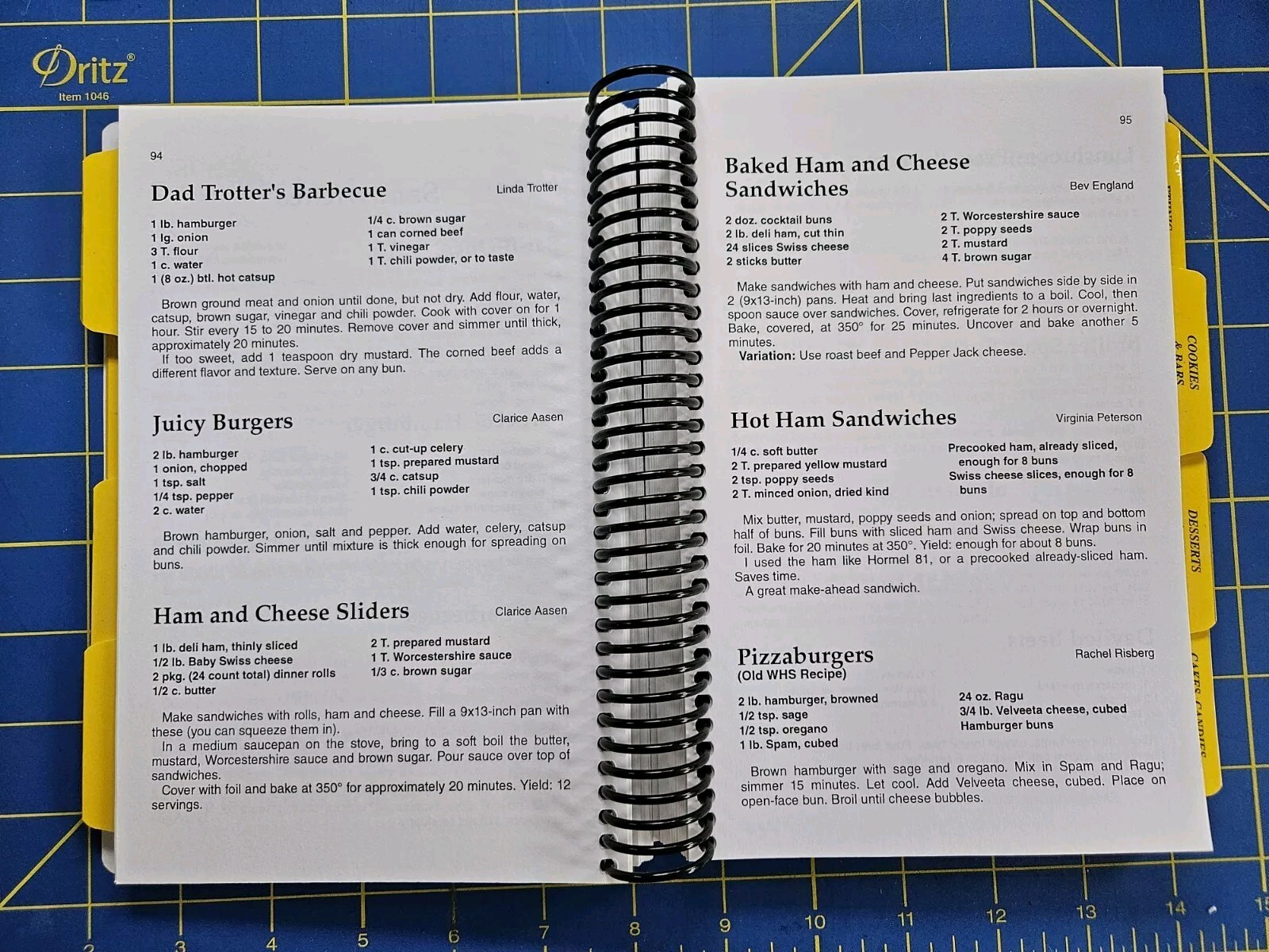 Peace Lutheran Pigeon Falls Wisconsin Cookbook 254 Pages Spiral Scandinavian