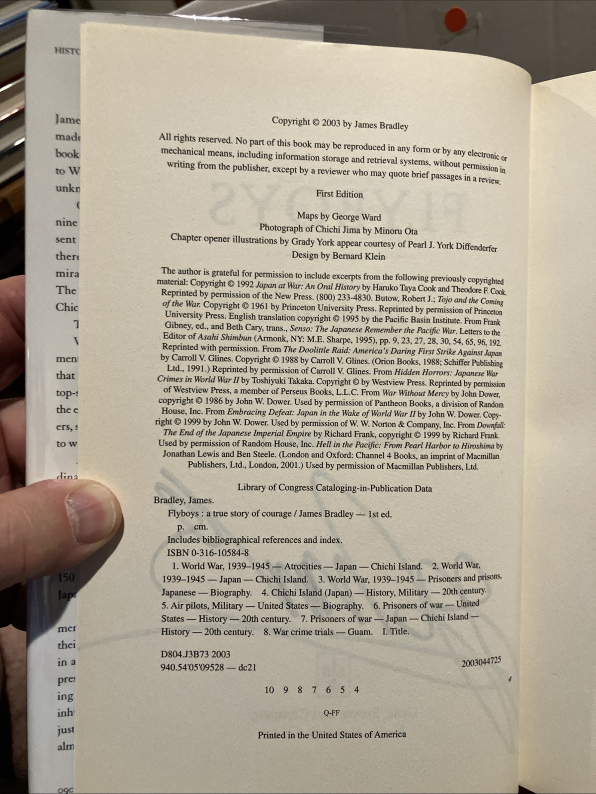 Flyboys ( 1st Ed. & 1st Printing) — Signed by James Bradley