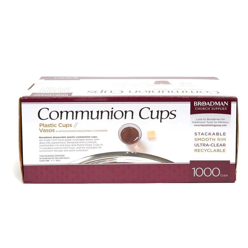 Disposable Recyclable Communion Cups – 1000 Count Plastic Pack