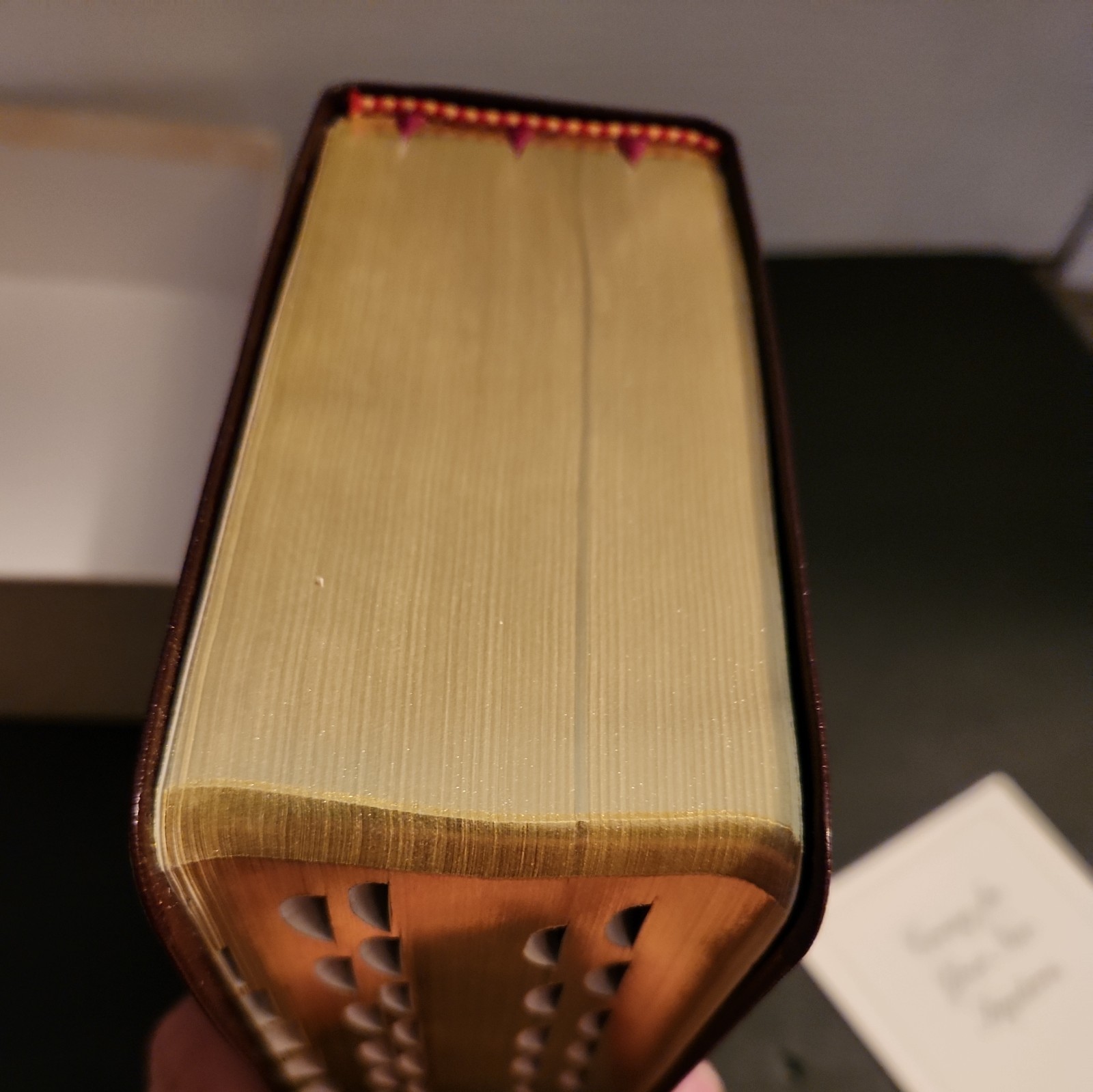 Bible Book of Mormon Doctrine Pearl indexed1999 bendable leather bound quadruple
