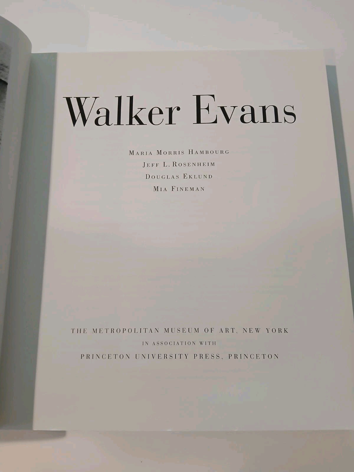 WALKER EVANS ~ Photography ~ The Metropolitan Museum of Art* Soft Cover Book!