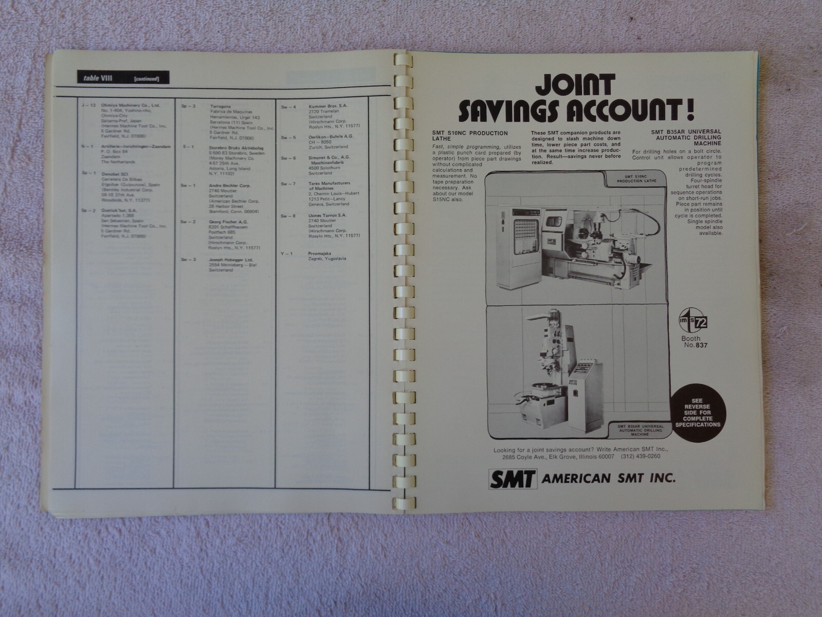 Machinery’s International Guide 1972 Machine Tool Show Quick Reference Booklet