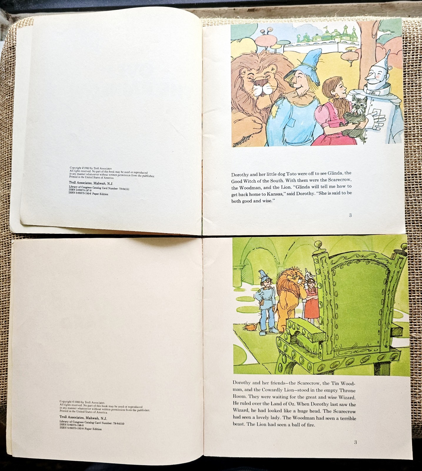 Vintage 1980 Lot Of 2 Wizard Of OZ PB Books Over The Rainbow & Dorothy