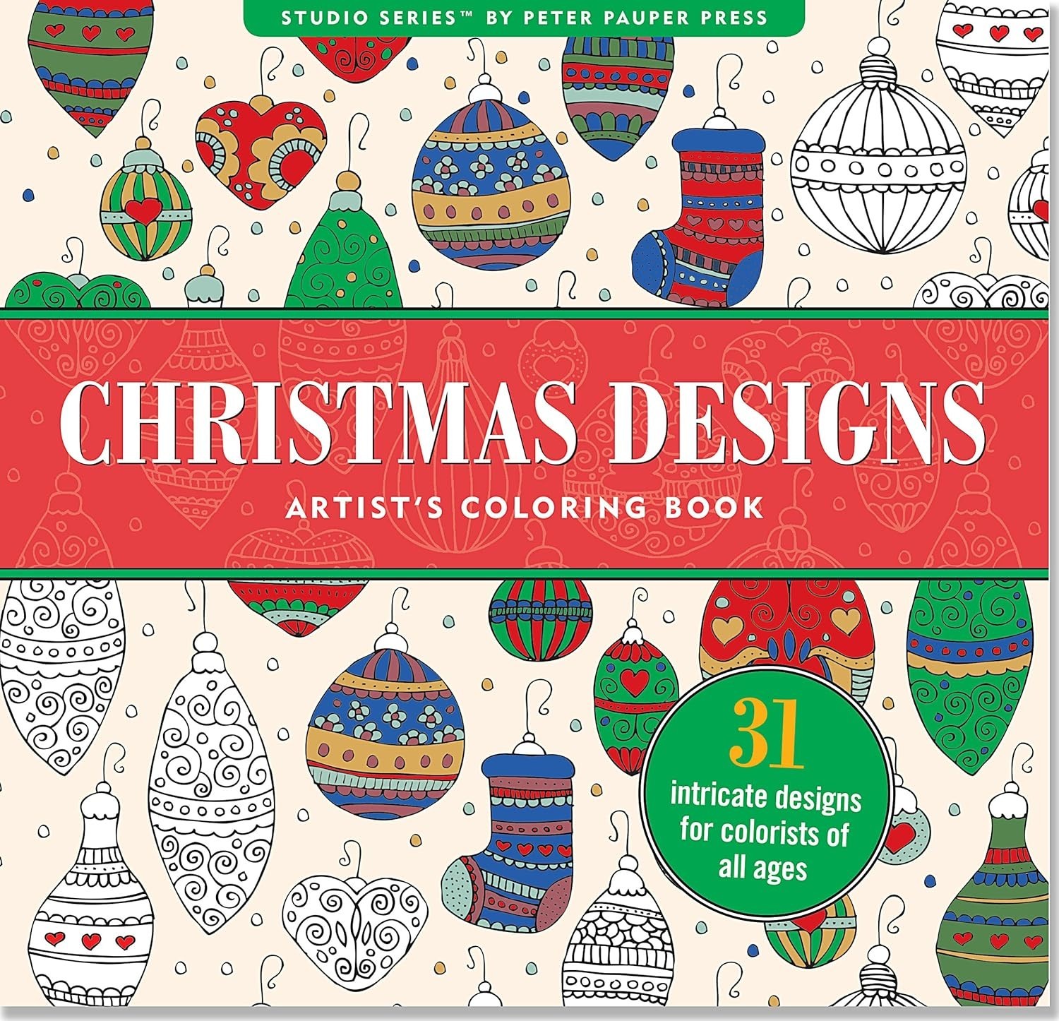 Christmas Designs Coloring Book Adult Coloring Book 31 Coloring Pages