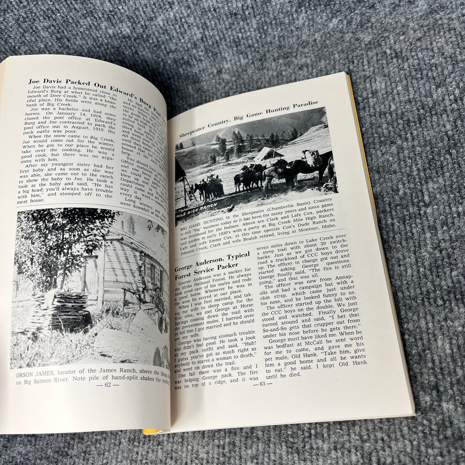 Sheepeater Indian Campaign 1968 Signed John Curry Idaho History Map