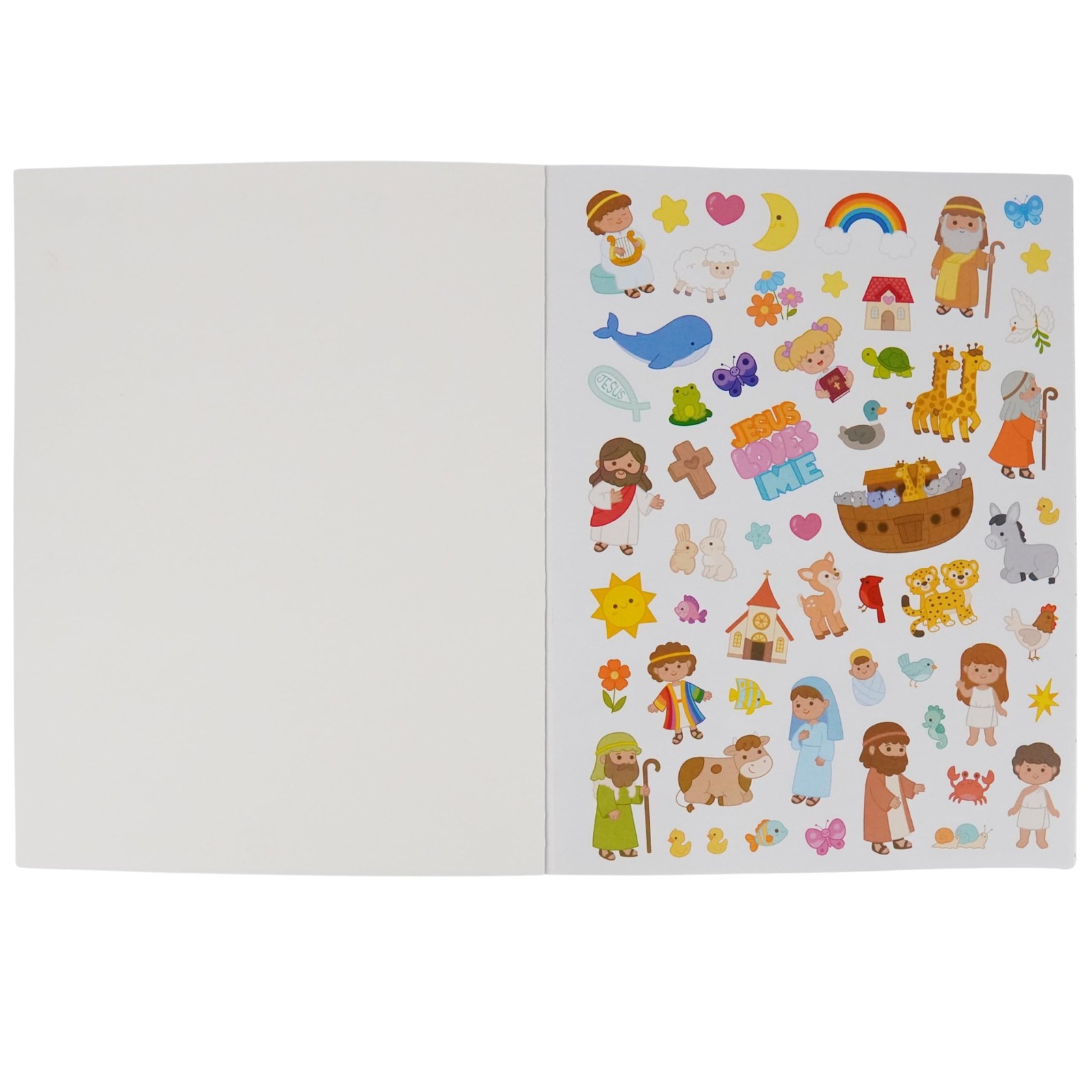 Bible Coloring Book With Stickers (Little Sunbeams) 128 Perforated Pull Out
