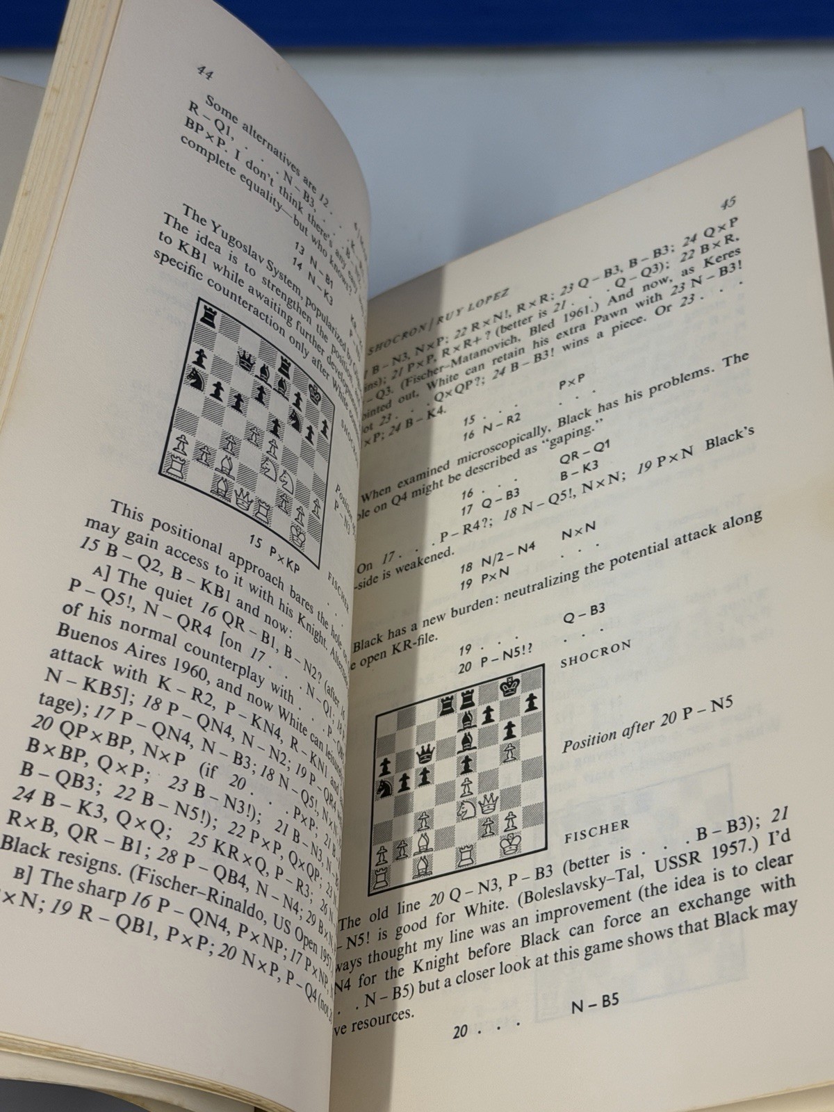 Bobby Fischer My 60 Memorable Games Simon & Schuster Paperback Chess Book