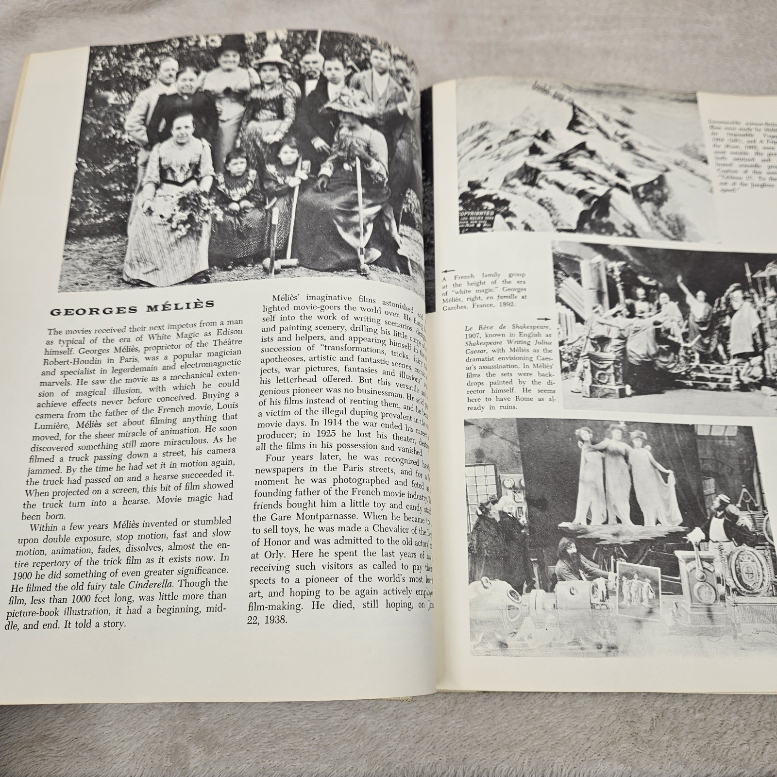 The Movies Revised Edition B&W Illustrated Movie History 1970 Third Printing