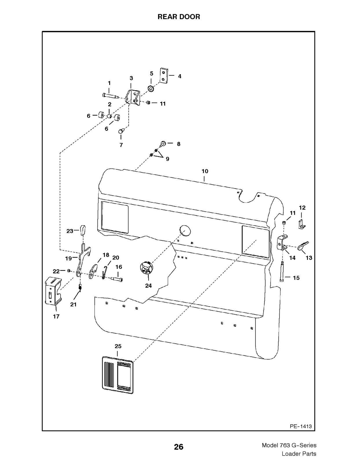 BOBCAT 763 G-Series Parts Manual SN 512250001 512450001 512620001 Up – BOUND