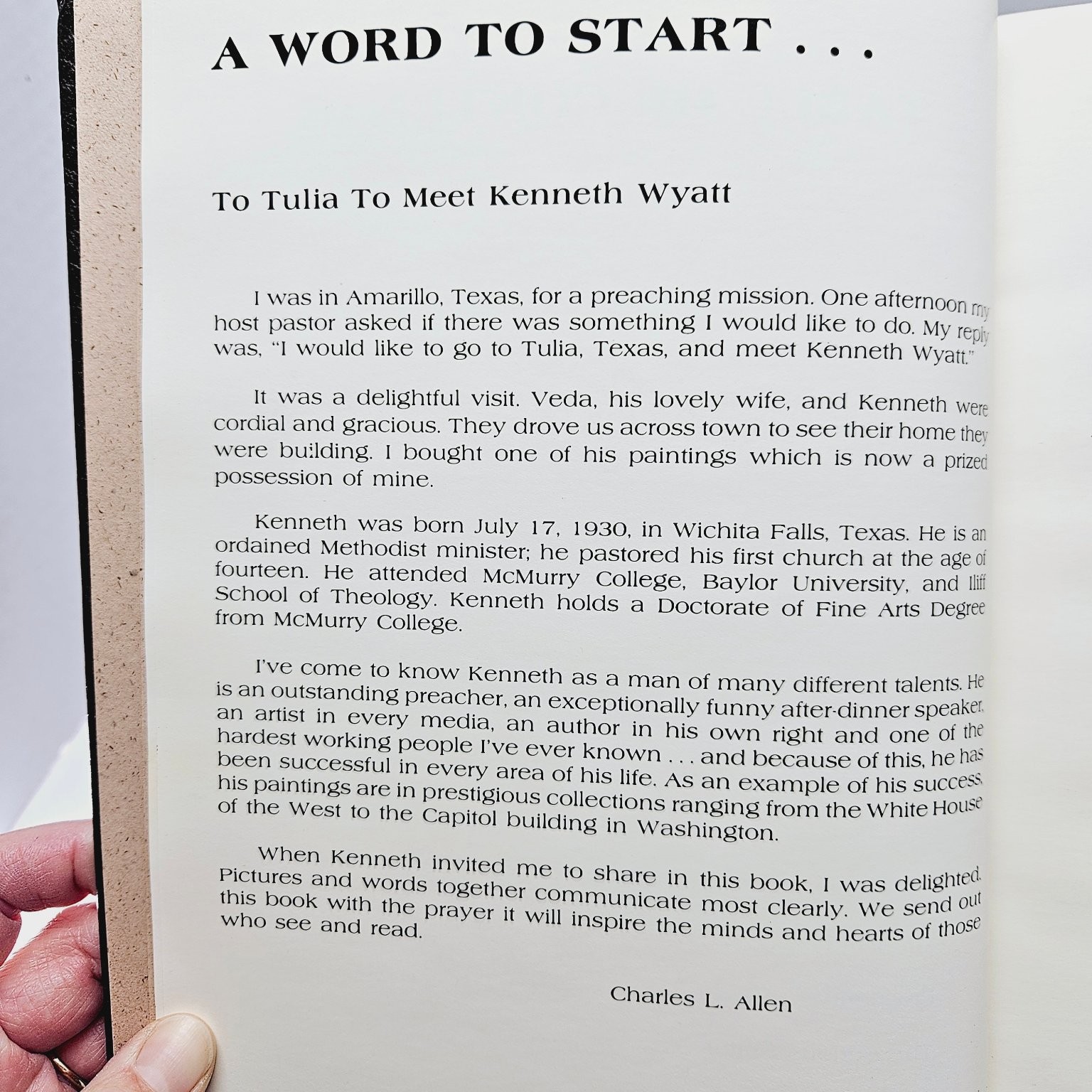 Vintage Western Art Book Kenneth Wyatt by Charles L. Allen 1981 HC