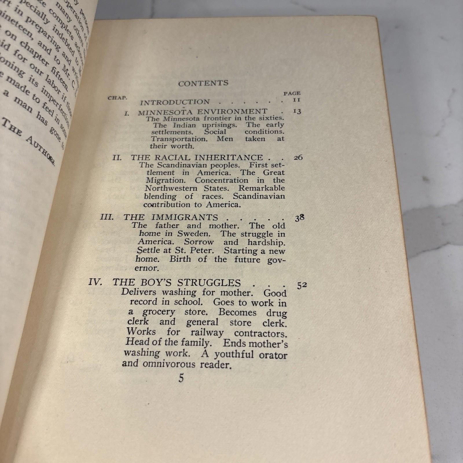 Life of John Albert Johnson Limited Autographed Edition 1910 #487