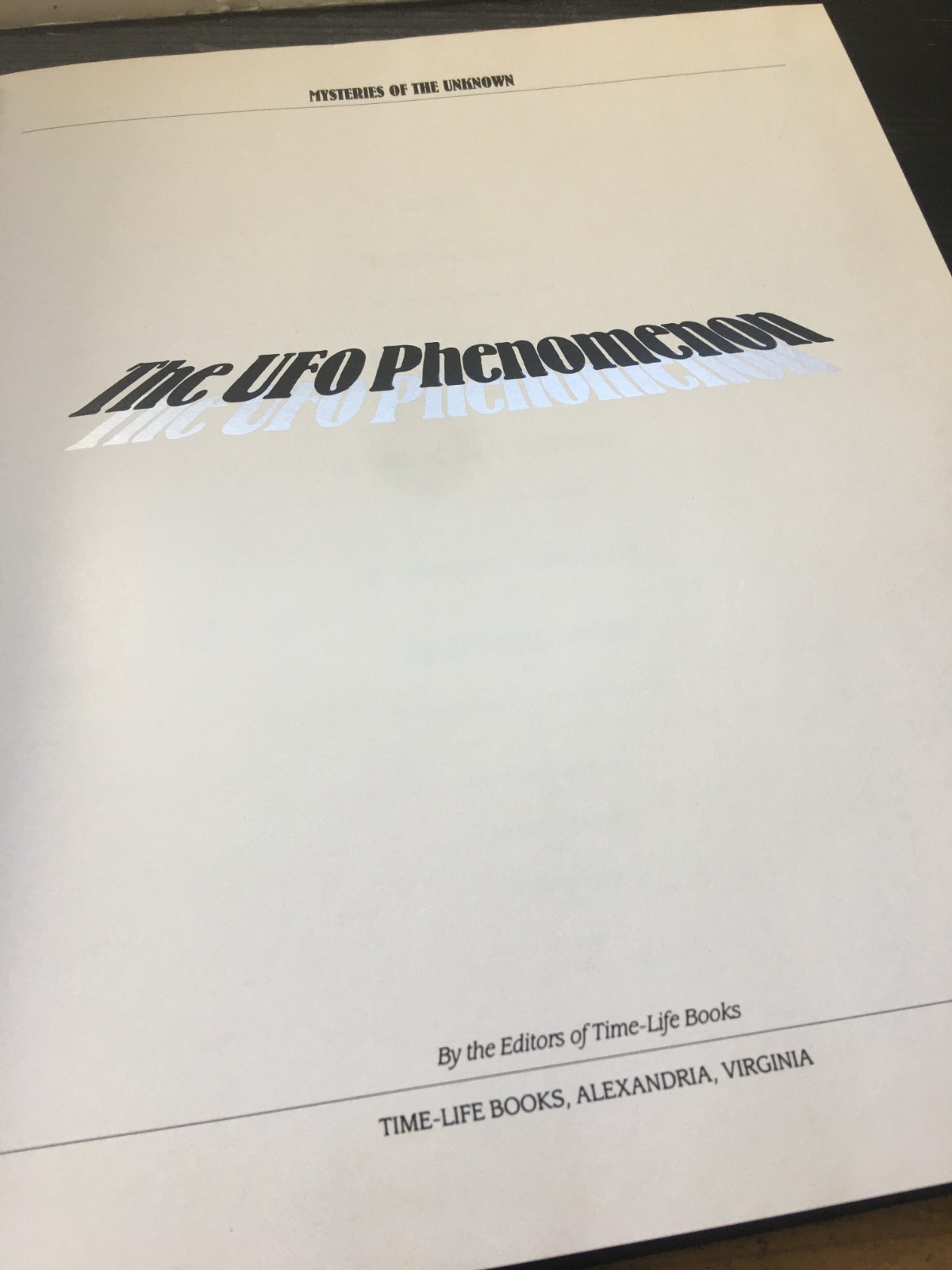 Time-Life Mysteries of the Unknown: The UFO Phenomenon Book 1987 Hardcover