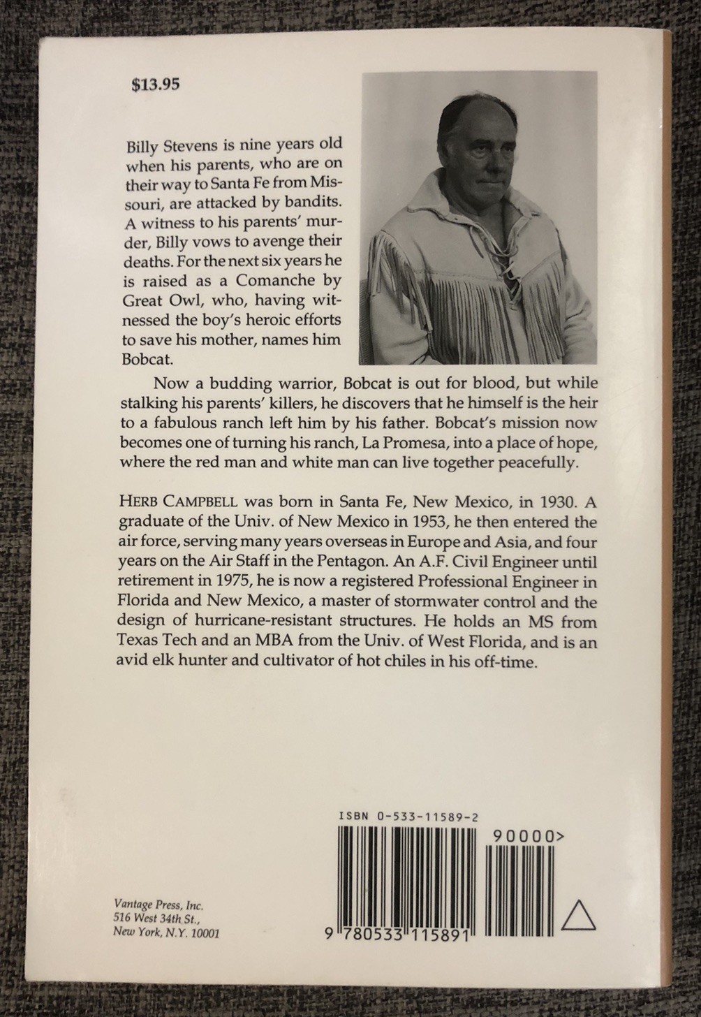 Bobcat The Comanche By Herb Campbell-Signed