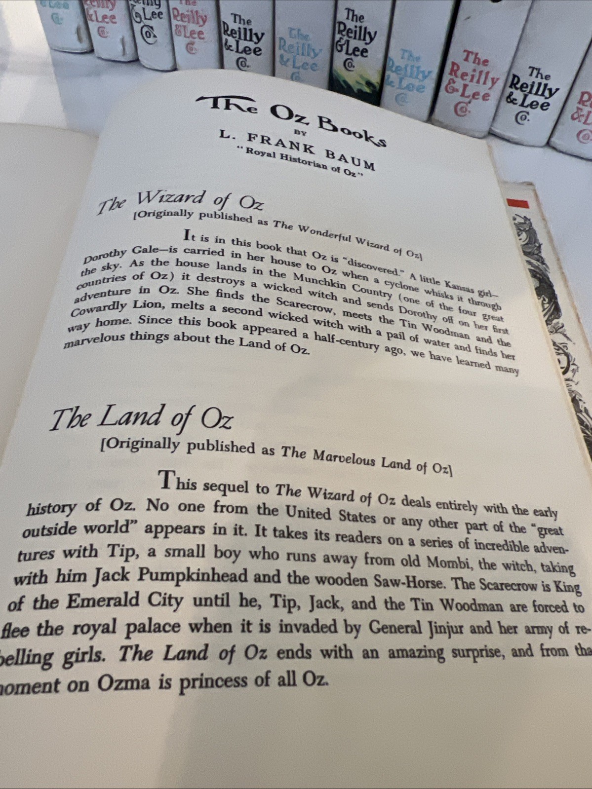 Wizard of OZ L. Frank Baum 14 Books Hardcover Reilly & Lee White Edition 1960’s!