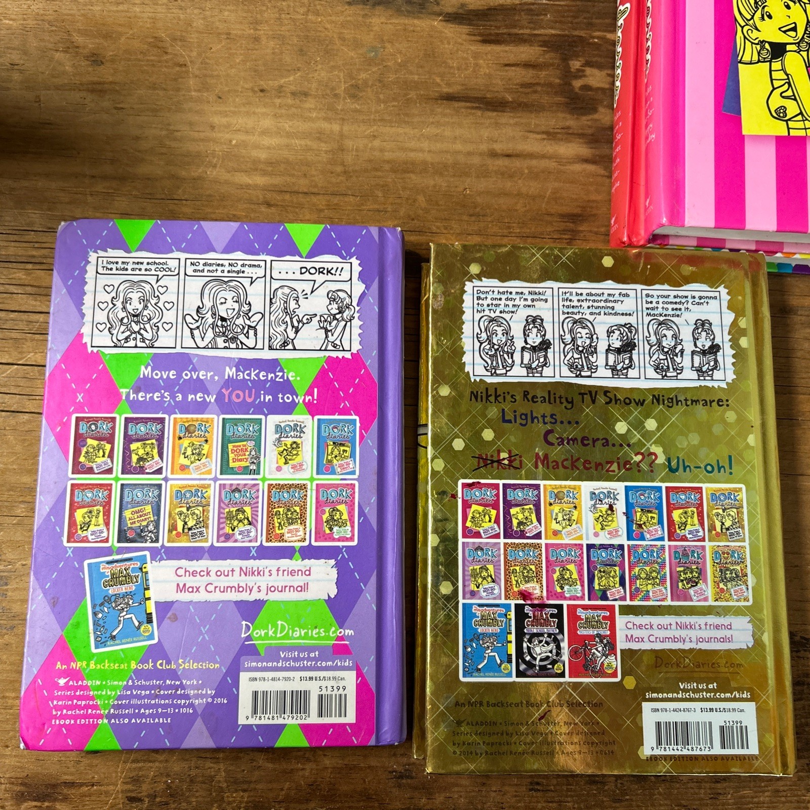 Dork Diaries Hardcover Books Rachel Renee Russell Lot Series 1, 4, 7, 11, 12, 13