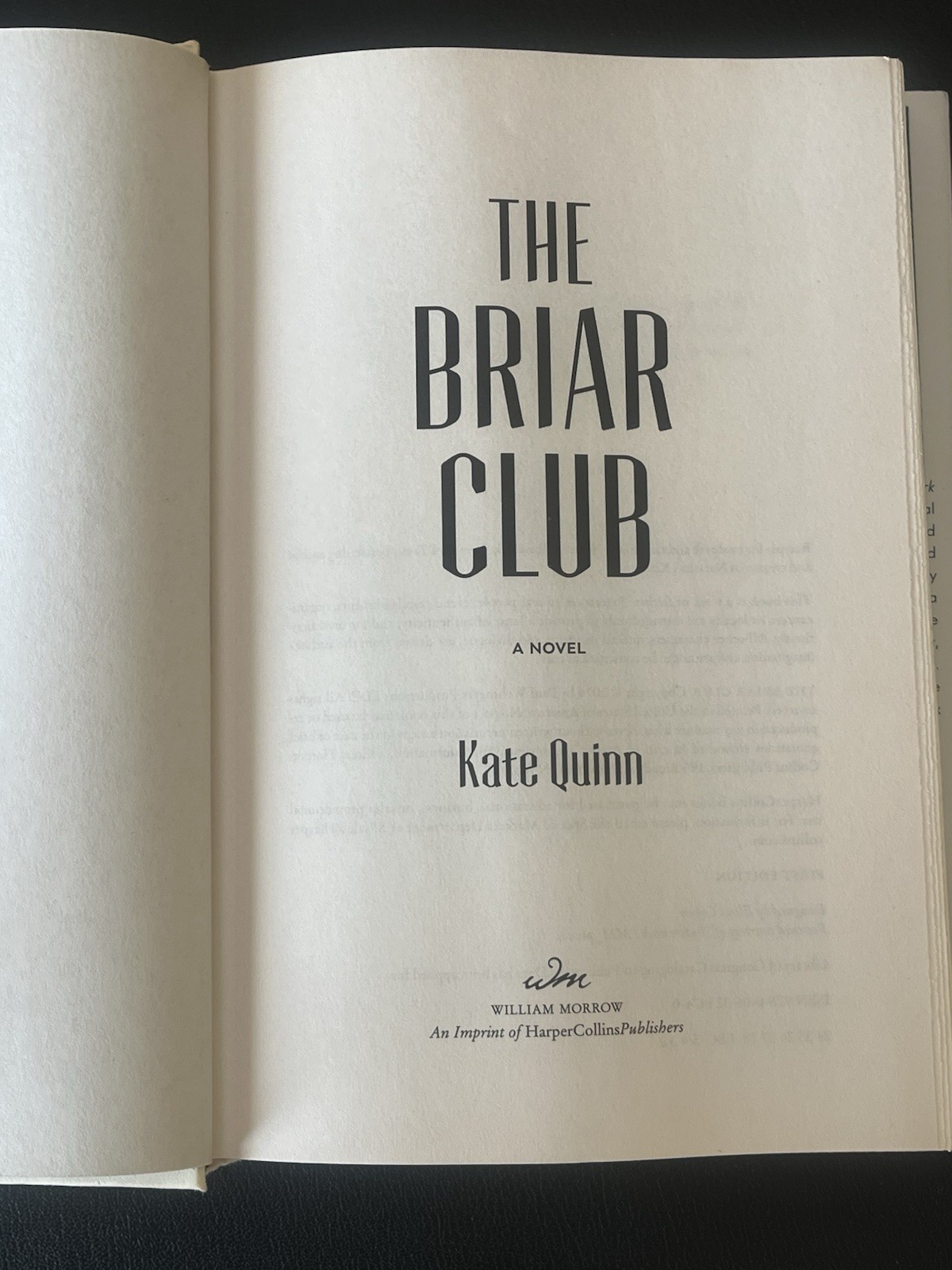 The Briar Club By Kate Quinn 2024 First Edition – Hardcover