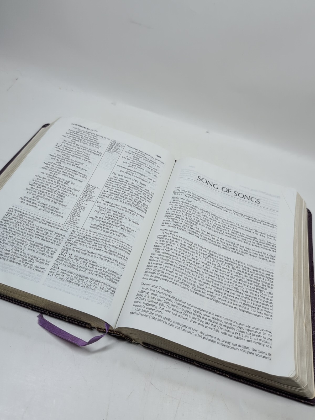 Zondervan NIV 1985 Study Bible Red Letter Violet/Purple Bonded Leather
