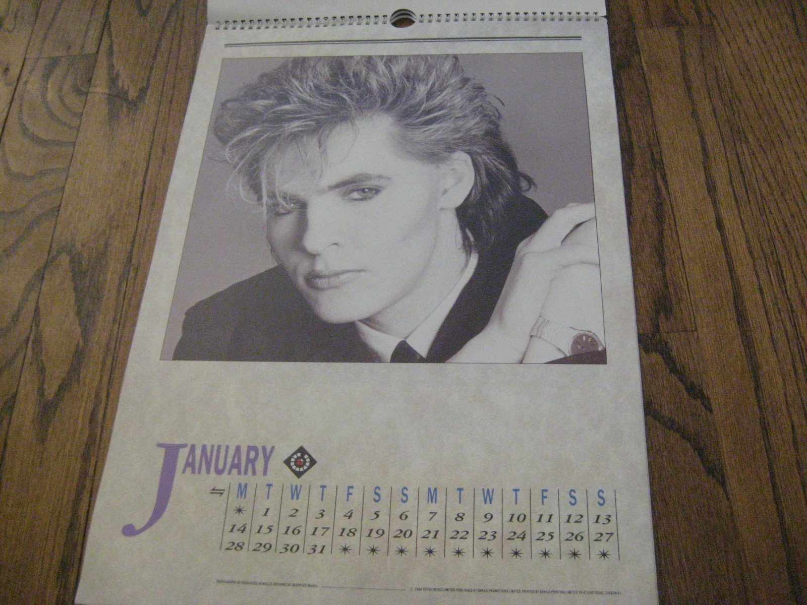 Duran Duran 1985 Official Calendar Photos by Scavullo