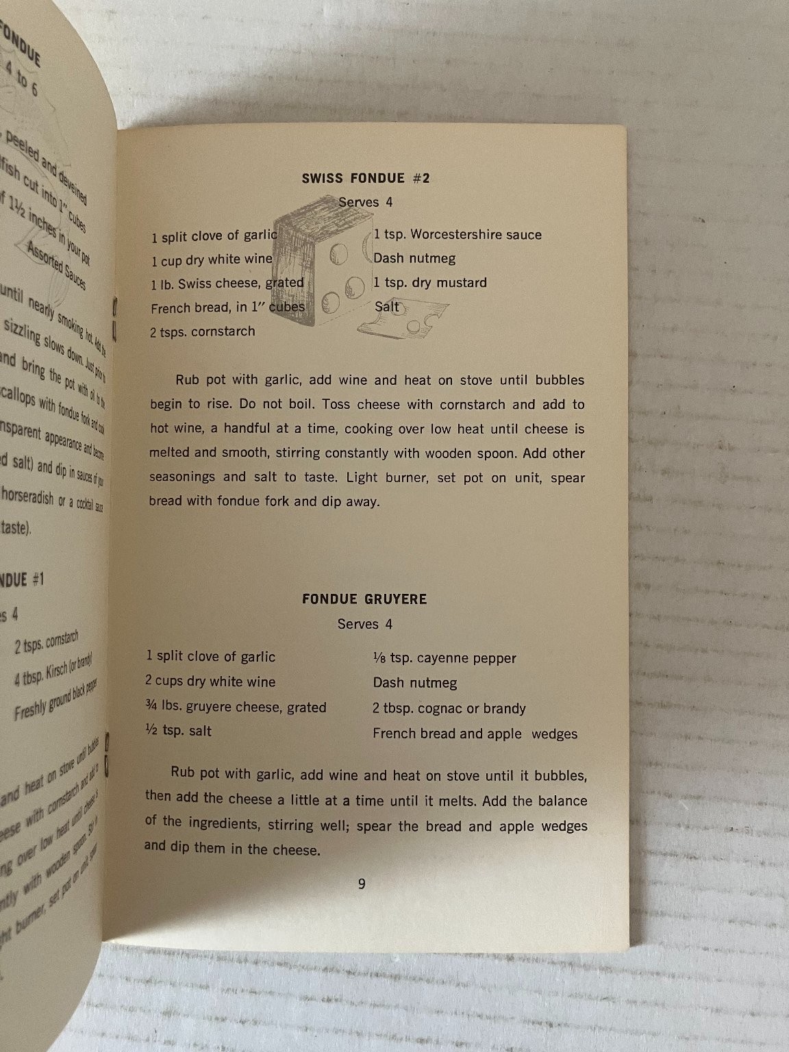 Fondue Cook-In Rebecca Crutchfield 8th Printing Cookbook Potpourri Press PB