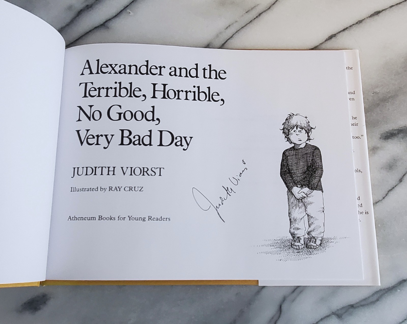*Signed* ALEXANDER AND THE TERRIBLE, HORRIBLE … Judith Viorst HC/DJ 56th Print