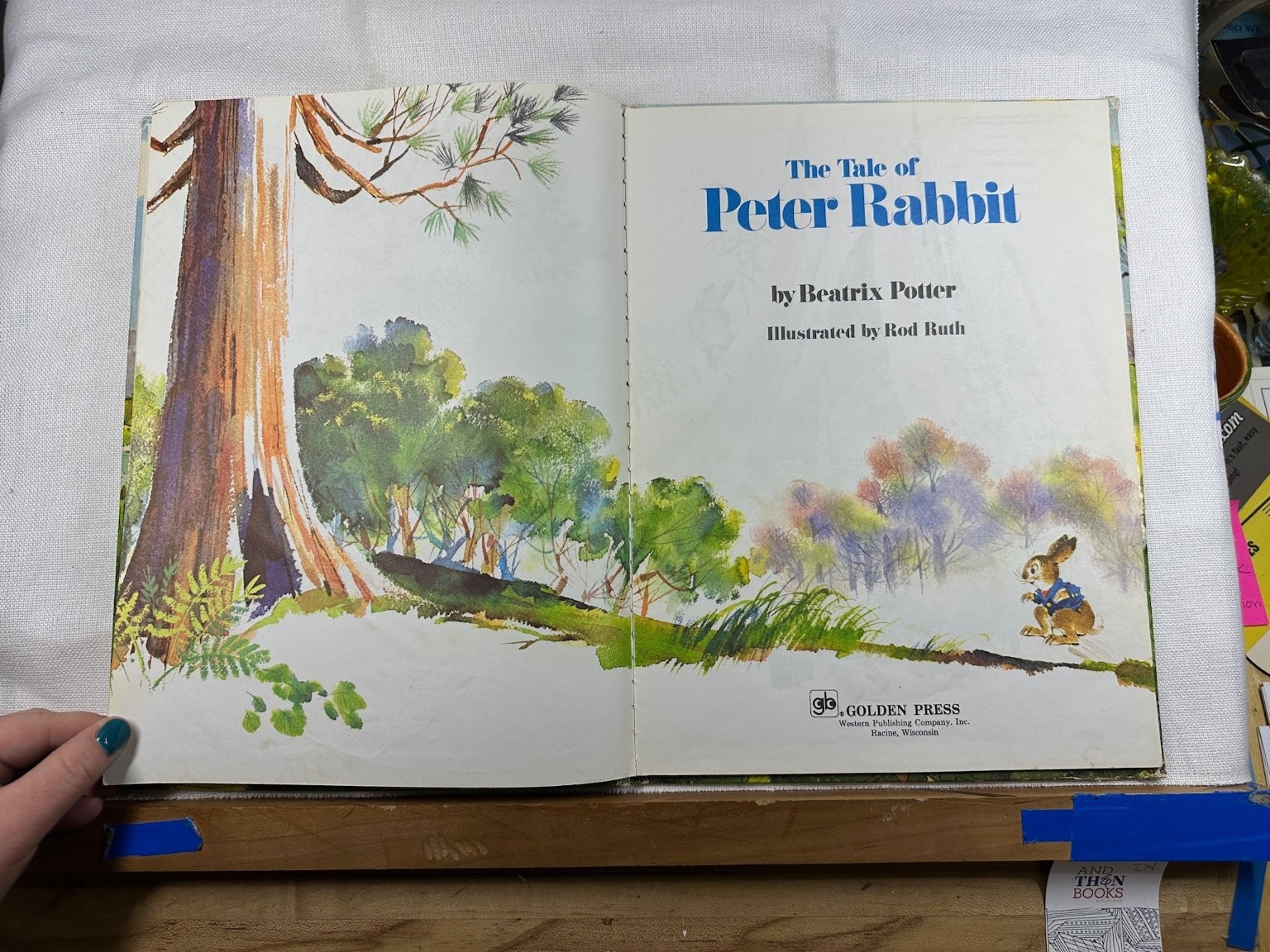 The Tale of Peter Rabbit Beatrix Potter 1974 6th Printing Rod Ruth Golden Press