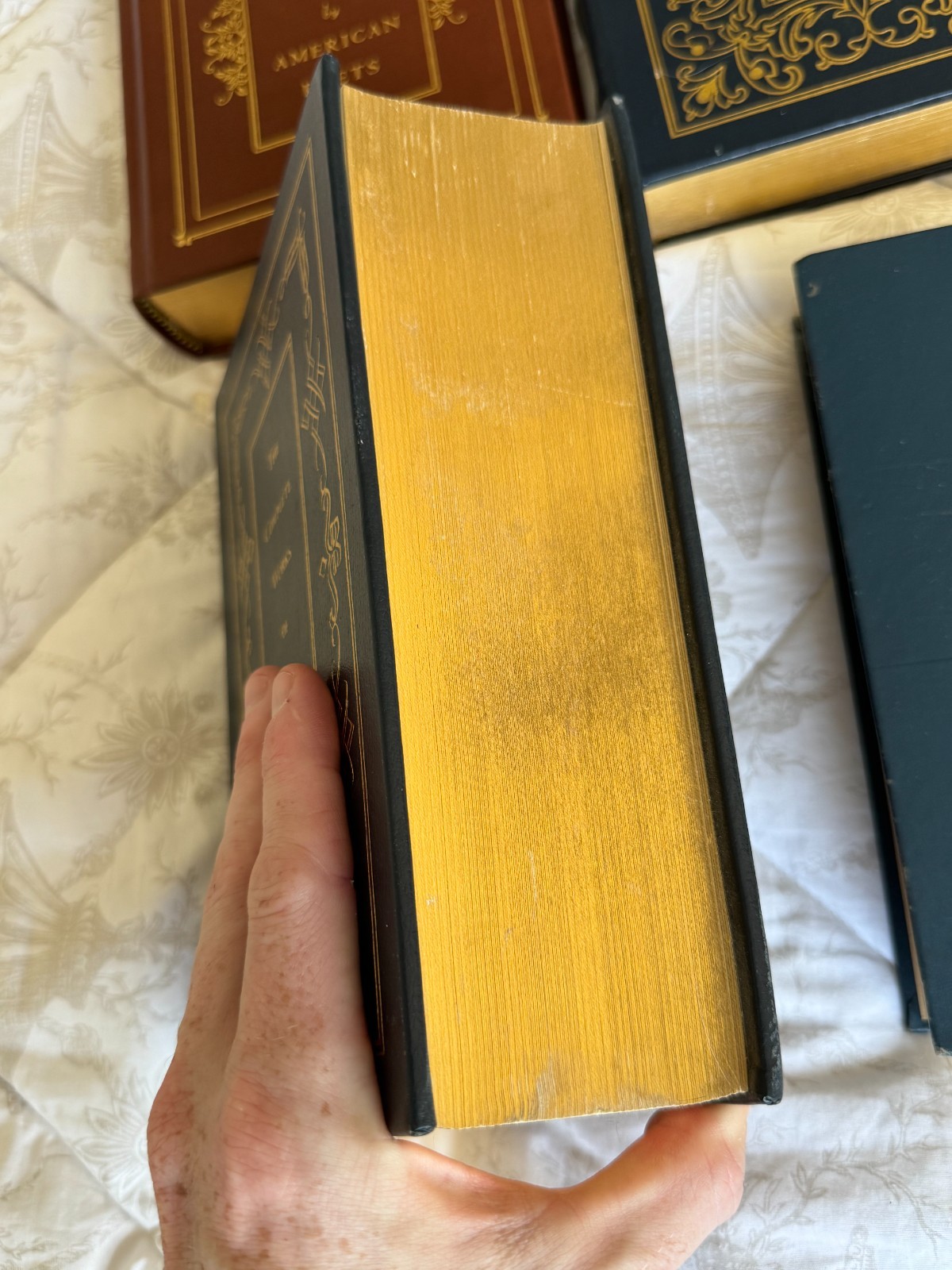 4 Leatherbound Classic Literature Book Lot Poe O Henry Whitman Dickinson Frost