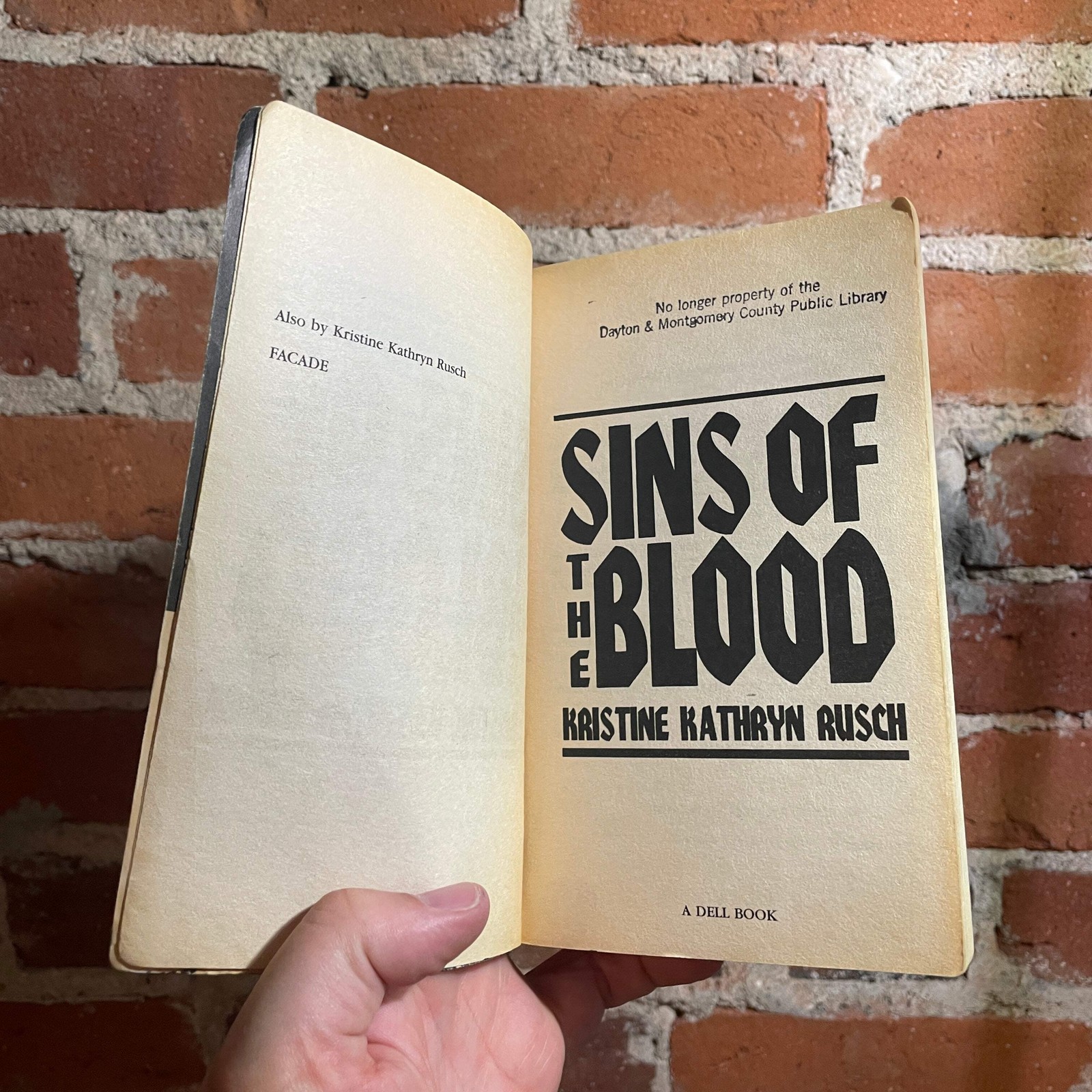 Sins of the Blood – Kristine Kathryn Rusch – 1944 Dell Books Paperback