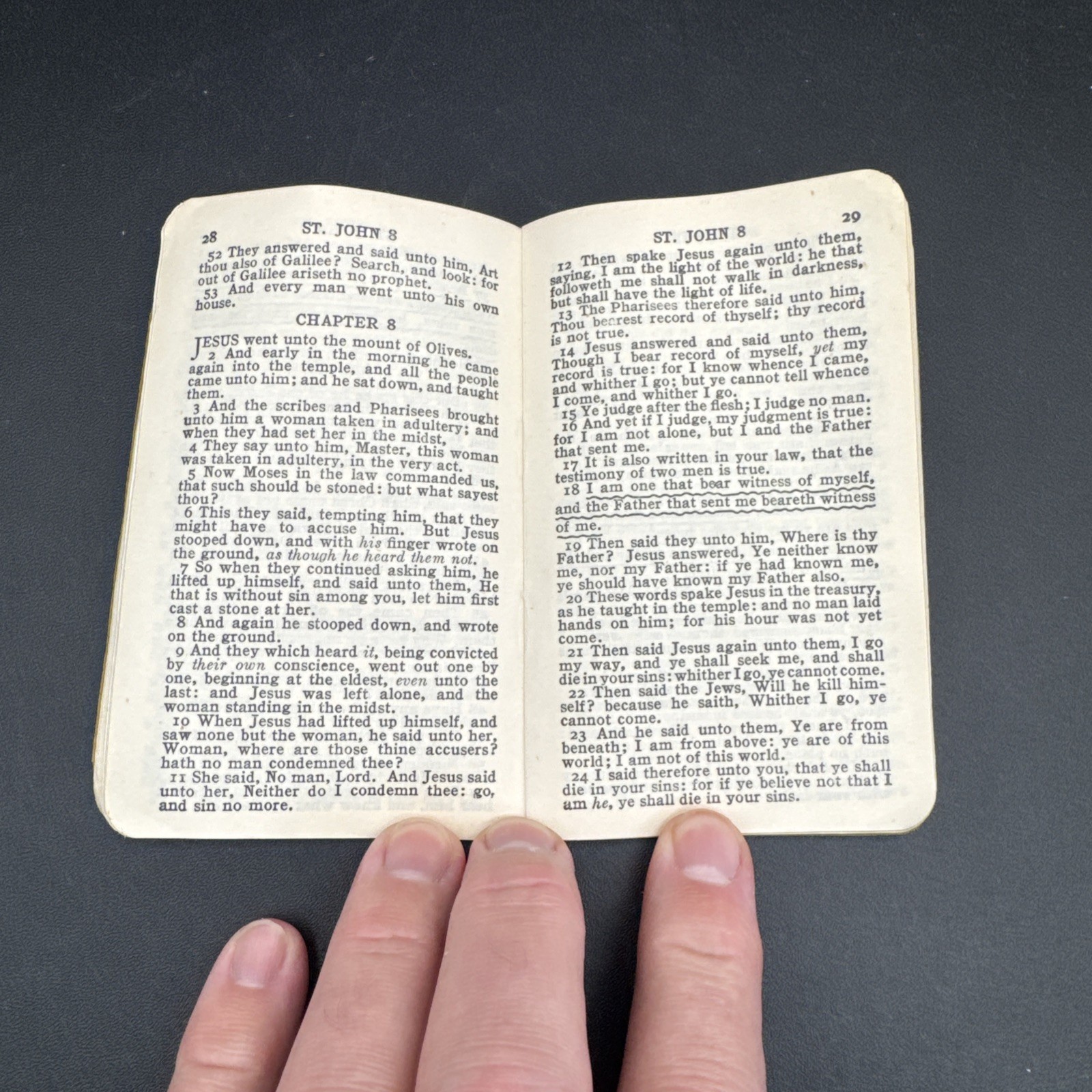 The “Emphasized” Gospel of St . John 1943 Pocket Sized