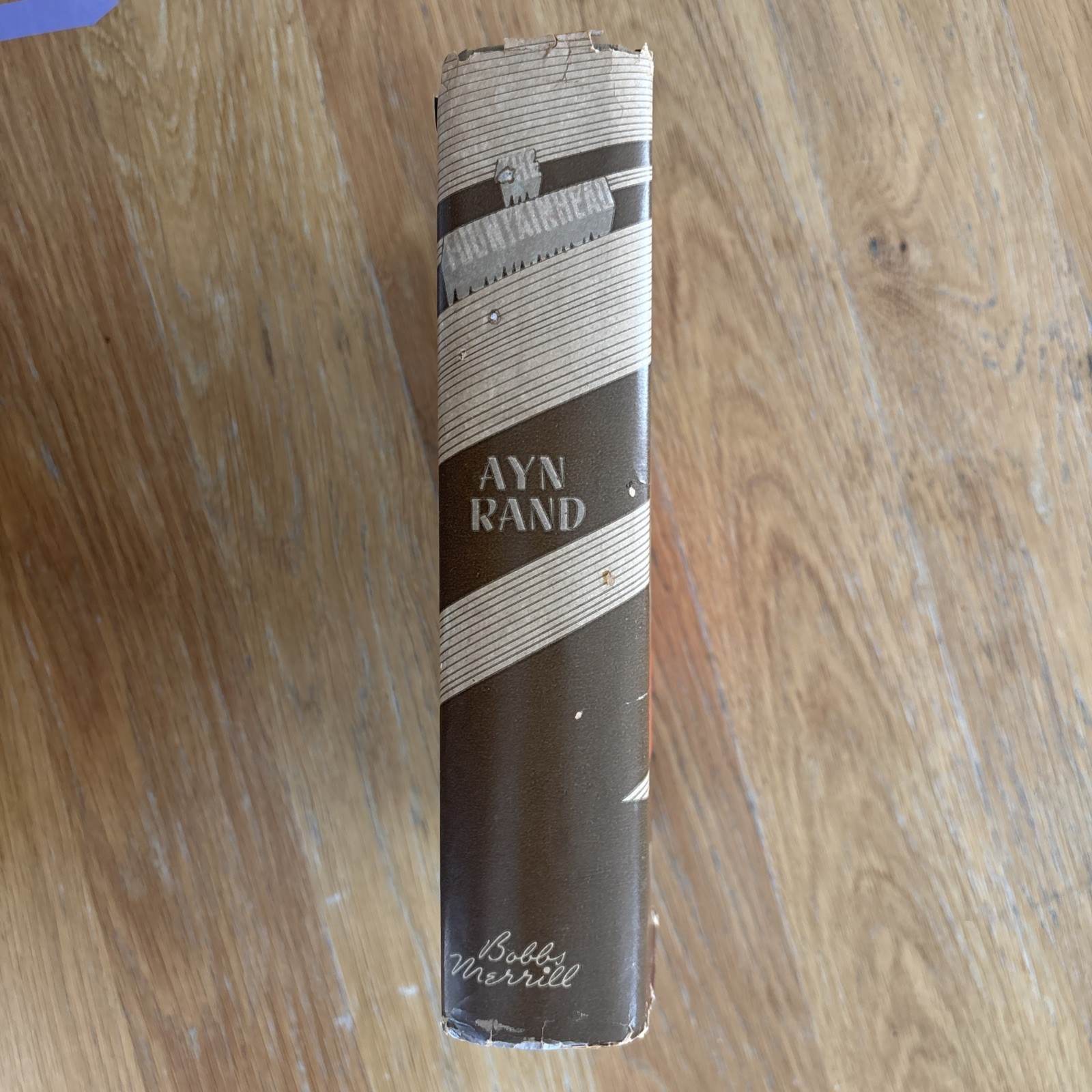 THE FOUNTAINHEAD Ayn Rand Vintage 1943 HC DJ Early Ed. Bobbs Merrill Book Errors
